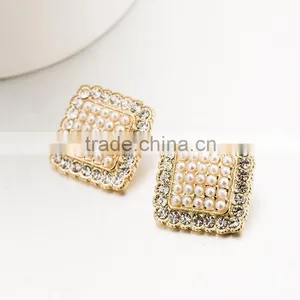 Square Pearl Rhinestone Buttons for Garment Accessory Decoration thumbnail-1