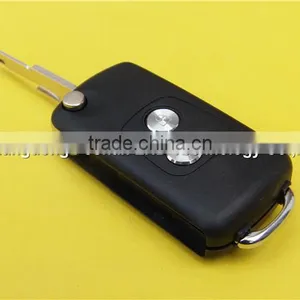 Factory Wholesale Flip Folding Keyless Blank 2 Button Remote Key Blank 206 Blade Peugoet thumbnail-1