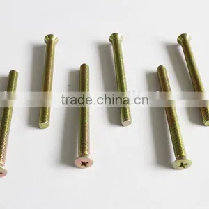 DIN965 Yellow Zinc Cross Recessed Countersunk Head Screws thumbnail-3
