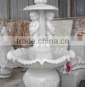 Natural Stone Garden Water Fountain Baby Kid Hand Carved Stone Sculpture From Vietnam thumbnail-1