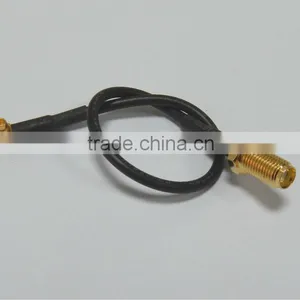 RF Connector, MMCX Male Right Angle to SMA Female With RG58 Cable, Cable Assembly, Pigtail, Jumper Cable thumbnail-1