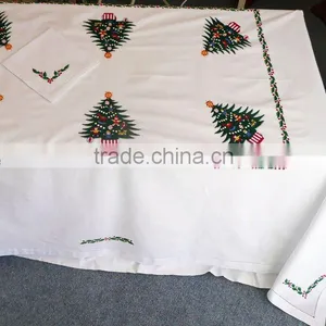 Christmas Embroidery Table Cloth thumbnail-1