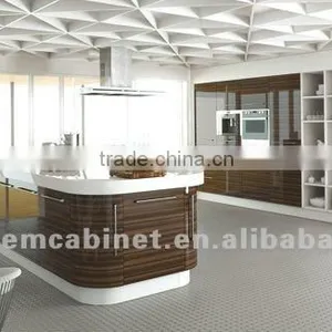 Hot Sell Wood Grain Melamine Kitchen Cabinet thumbnail-1