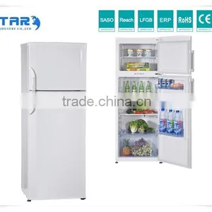 Supermarket Refrigerator 300L Handle/key BCD350CZ Double Floor Refrigerator Home Refrigerator thumbnail-1