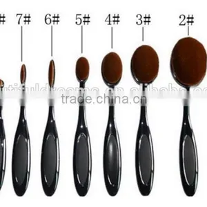 10 PCS Oval Makeup Brushes Set Synthetic Hair Professional / Full Coverage Plastic Face / Eye / Lip MAKE-UP FOR YOU 10 PCS O thumbnail-1