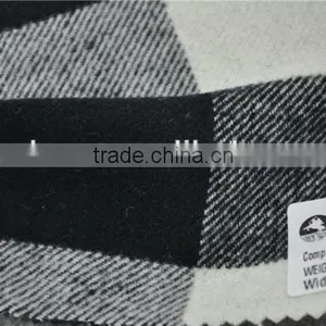 Hot Sell High Quality Cashmere Blend Acrylic Black and White Flannel Fabric for Coats thumbnail-1