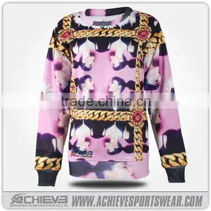 Custom Sublimation Sweatshirt, Longline Wholesale Blank Pullover thumbnail-4