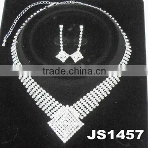 2014 Pakistani Rhinestone Necklace Earring Set Bridal Jewelry Set thumbnail-4
