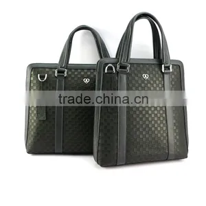 New Style Quality Soft Waterproof Custom Leather Business Men's Briefcase thumbnail-5