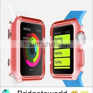 Soft Ultra Thin Transparent Protective TPU Gel Clear Cover Case for Apple Watch 38mm 42mm thumbnail-4