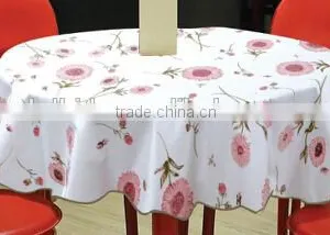 Printed Round Vinyl Table Cloth With Flannel Backing, 152cm Round Table Cloth thumbnail-1