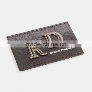 Wholesale Custom Leather Patch Logo for Snapback Hats Iron on Patches Brand Leather Patch Beanies thumbnail-2
