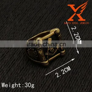 IN Stock Mens Masonic Ring Stainless Steel Classic Vintage Master 14K Black Gold Biker Rings Most Popular thumbnail-2