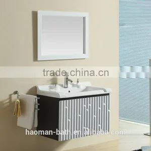 HM-C-13 Modern Soild Wood Bathroom Cabinet Set Bathroom Vanity thumbnail-1