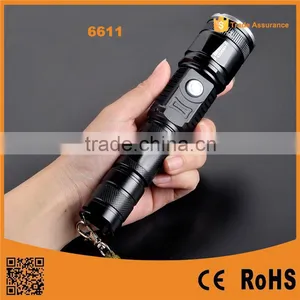 POPPAS 6611 Trade Assurance Rechargeable T6 Waterproof Power Bank Charger With Led Flash Light thumbnail-1