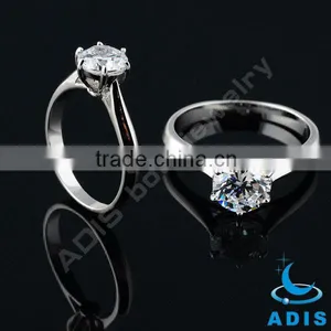 Brass Prong Zircon Stone New Style Fashion Jewelry Simple Finger Ring thumbnail-1