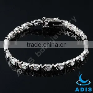 Stainless Steel Bracelet AAA Cubic Zircon Stone Wholesale thumbnail-1
