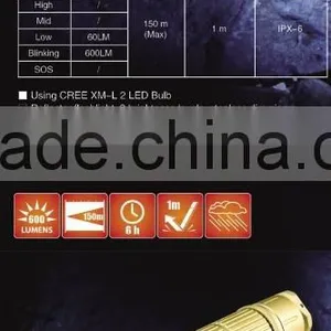 F20 Xml t6 Rechargeable Police Flashlight/hunting Led Flashlights thumbnail-2