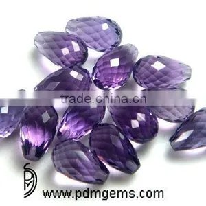 Amethyst Teardrop Cut Faceted Lot For Silver Necklace From Wholesaler thumbnail-2