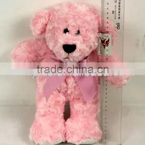 Luckiplus Hot Sale First Class Pink Bear With Pink Bowknot Safe Technology Toy For Kids thumbnail-5