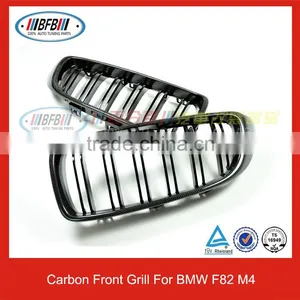 FOR BMW M3 M4 Front Grills Carbon Fiber & ABS Materials F80 F82 Car Grille thumbnail-1