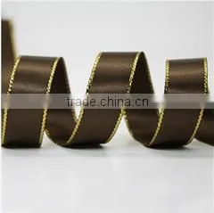 High Quality Gold Kinds of Ribbon With 100% Polyester thumbnail-1