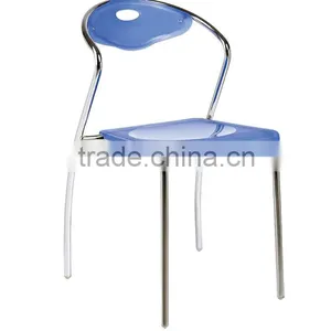Wholesale Cheap Stackable Bar Plastic Chair With Metal Legs PM053 thumbnail-3
