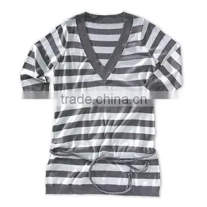 Ladies Stripe Fully Fashion Jumper thumbnail-1