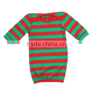 Wholesale 2016 Baby Boutique Clothing Red and Green Strip Kids Christmas Pajamas thumbnail-3