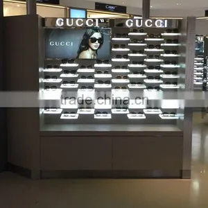 Wood Display Stand With Acylic Shelf for Sunglass Display thumbnail-1