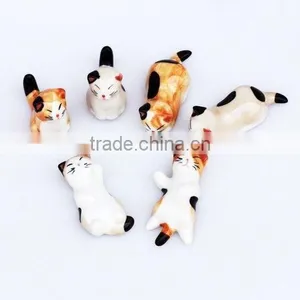 Cute Hand Made Chinese Ceramic Cartoon Cat, Panda, Rubblit & Dog Pattern Chopsticks Rest Knife Fork Holder thumbnail-2