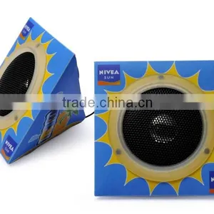Fashion Triangle Paper Mini Foldable Cardboard Speaker thumbnail-1