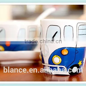 Camper Van VW Design Dinner Set Ceramic Bus Shape Salt and Pepper Sets thumbnail-4