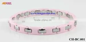 Fashion Pink Ceramic Bead Bracelet,tungsten Ceramic,porcelain Bracelet thumbnail-1