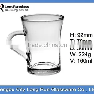 LongRun 8oz Clear Transparent Drinkware Custom Classical Design Glass Cup Wholesale thumbnail-1