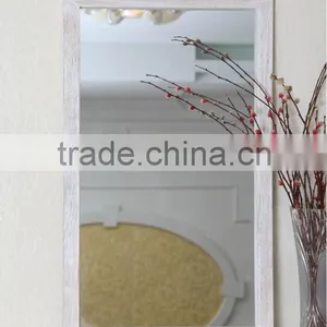 Fancy Home Full Length Solid Wood White Decorative Wall Mirror thumbnail-1