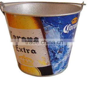 Corona CMYK Logo Metal Ice Bucket Beer Ice Bucket thumbnail-1