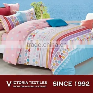 200 Thread Count 100% Cotton Bed Cover Set Colorfull Polka Dots Spots and Stripe BRAND NEW thumbnail-1