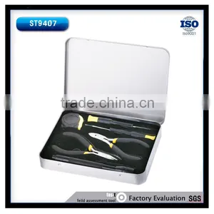 7pcs Tool Box Set Hands Tools, Plier Set, Precision Screwdriver Set, Tape Measure thumbnail-1