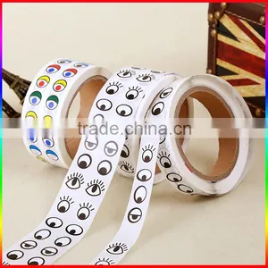 Cartoon Eyes Deisgn Decorative Colorful Printing Stickers in Roll Customized thumbnail-3
