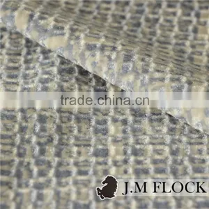 Coffee Plain Pattern 100% Polyester Back China Flocking Plain, Sofa Upholstery Textile Fabric thumbnail-5
