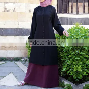 China Manufacturer Latest Design Islamic Clothing Kaftan Abaya Fashion 2015 thumbnail-2