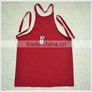 Coated Fabric One Pocket Model of Red Polyester Aprons thumbnail-1