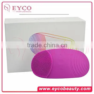 Electric Rechargeable Waterproof Silicone Facial Oil Cleansing Brush Massager thumbnail-1