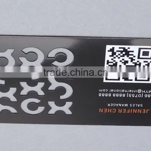 Mirror Finish Leopard Printed Cut Member Card Metal Business Card thumbnail-3