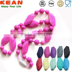 China BPA Free Jewellery Silicone Baby Teething Necklaces thumbnail-4