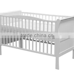 Luxury Solid Wood Baby Cot Bed Sleigh Cotbed Toddler Bed thumbnail-1