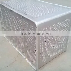 Aluminum Alloy Turnover Container With Casters, Metal Plated Container thumbnail-4