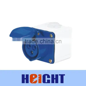 Bule Color Wall Socket 3 Pins Industrial Power Plug HT-113F HT-123F thumbnail-1