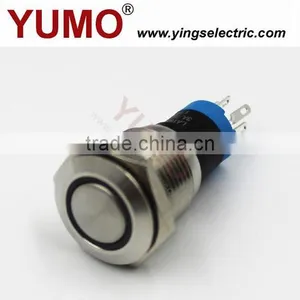 YUMO LA16JSF IP67 S LED Illuminated Indicator Switch Metal Lamp,push Button thumbnail-1